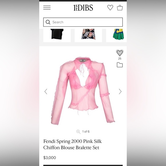 Fendi by Karl Lagerfeld spring 2000 chiffon sheer blouse (Met Gala 2023 theme!!) - Picture 7 of 7